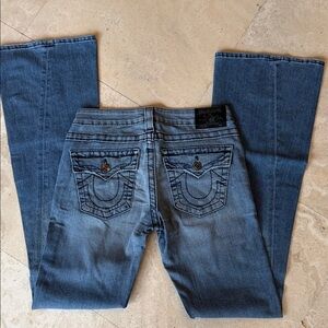 True Religion Joey Flare Jeans in Blue